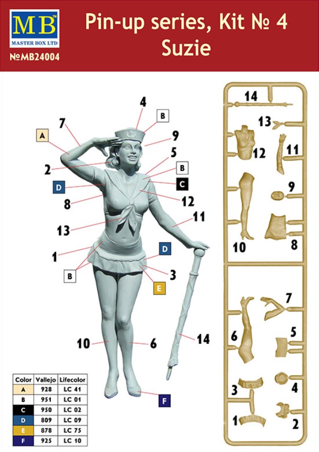 Master Box LTD Pin-up series Kit No.4 Suzie 1/24
