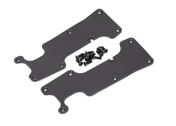 Traxxas Suspension arm covers black rear (left and right)/ 2.5x8 CCS (12)