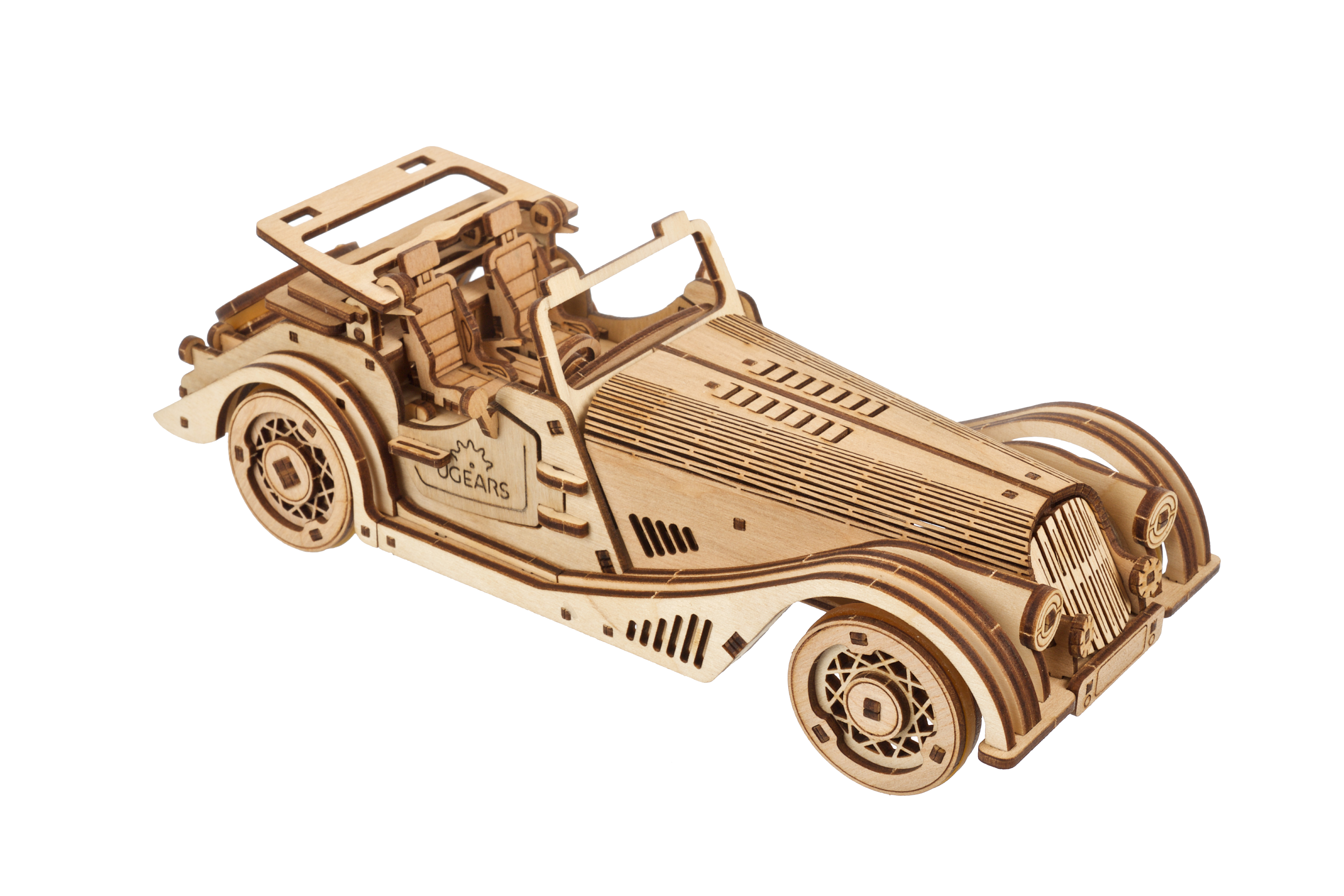 U-Gears Sportwagen Rapid Mouse mechanisch houten bouwpakket