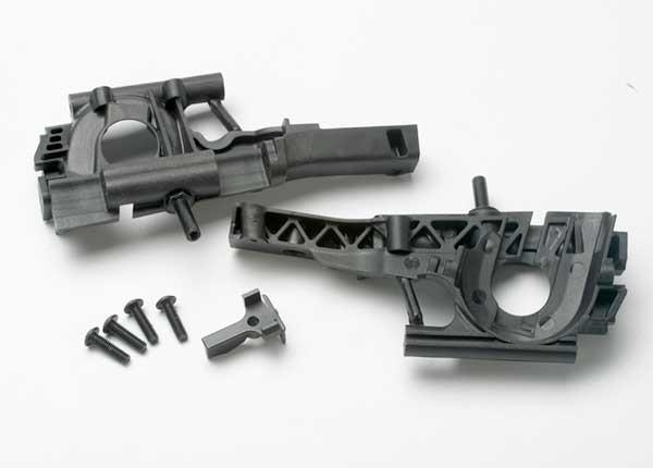 Traxxas Bulkhead front (L&R halves)/ diff retainer/ 4x14mm BCS (4)
