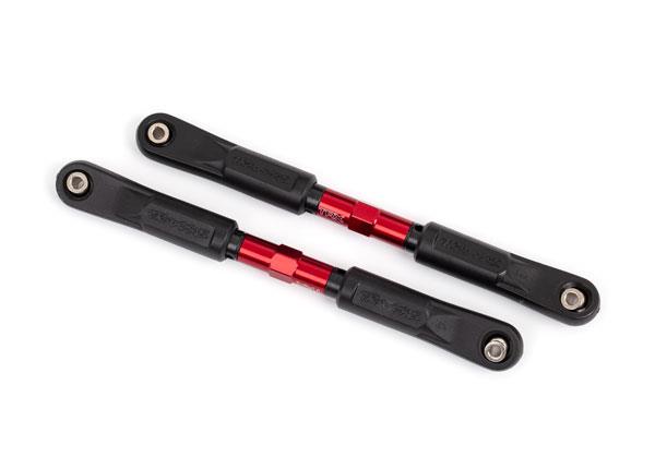 Traxxas Camber links front Sledge (TUBES red-anodized 7075-T6 aluminum stronger than titanium) (117mm) (2)/ rod ends assembled with steel hollow balls (4)/ aluminum wrench 8mm (1)