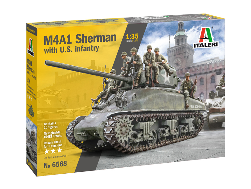 Italeri M4A1 Sherman with U.S. Infantry 1/35