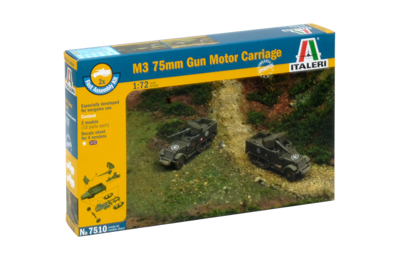 Italeri M3 75mm Gun Motor Carriage "FAST ASSEMBLY" 1/72 (2)