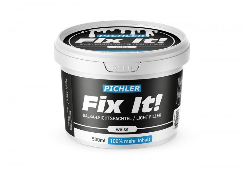 Pichler Fix It! Balsa Lichtgewicht Plamuur Wit 500ml
