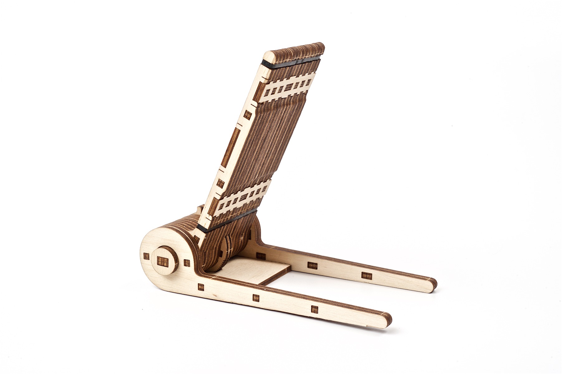 U-Gears Opvouwbare telefoonhouder Bouwset mechanisch houten bouwpakket