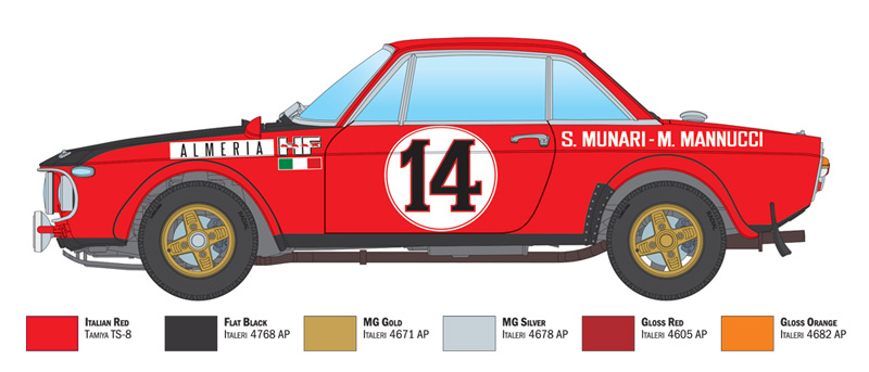 Italeri Lancia Fulvia HF Rally Montecarlo 1972 1/24