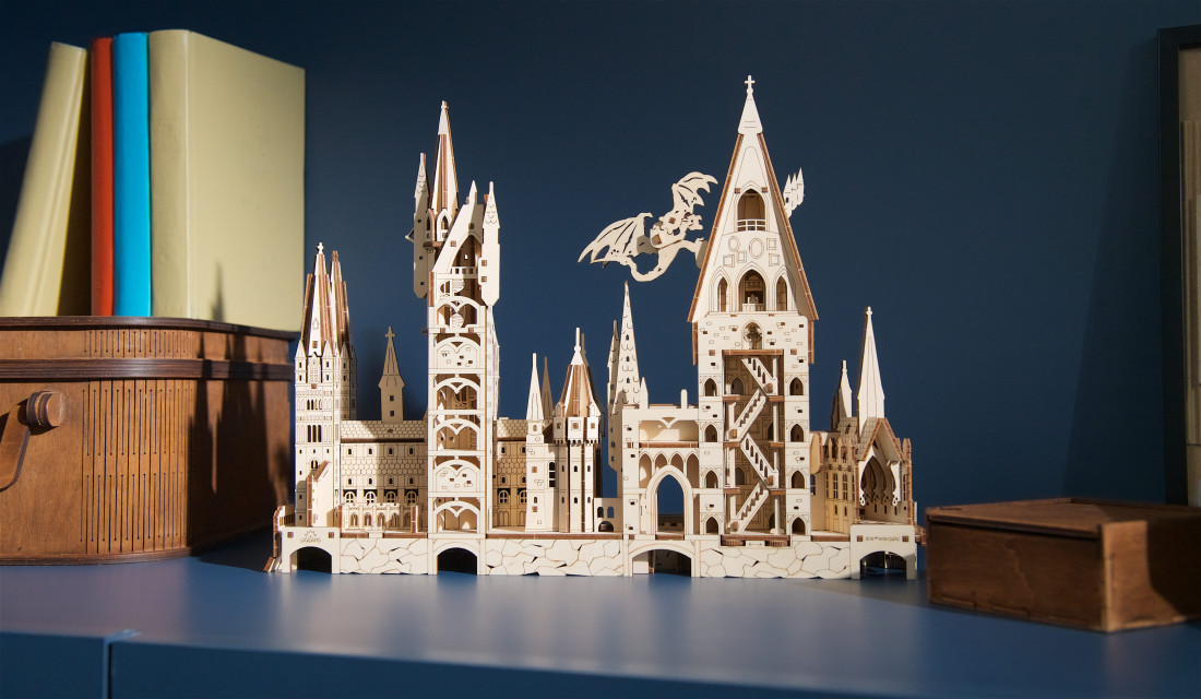 U-Gears Hogwarts kasteel Harry Potter mechanisch houten bouwpakket