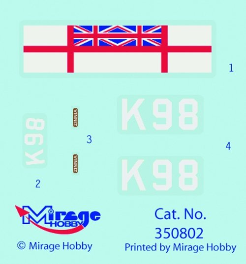 Mirage Hobby HMS 'Zinnia' Flower Class Corvette K98 1/350