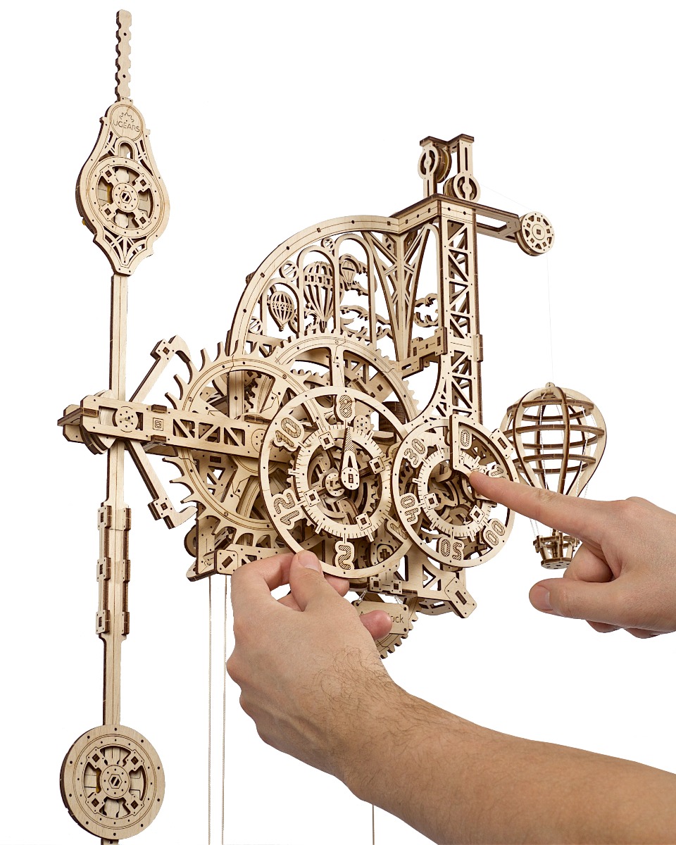 U-Gears Aero Wandklok mechanisch houten bouwpakket