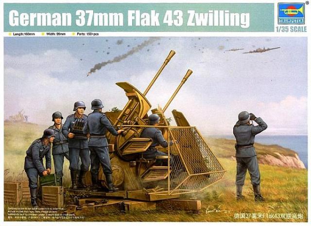 Trumpeter German 37mm Flak 43 Zwilling 1/35