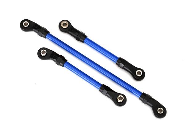 Traxxas Steering link, 5x117mm (1)/ drag link, 5x60mm (1)/ panhard link, 5x63mm (blue powder coated steel) (assembled with hollow balls) (for use with #8140X TRX-4® Long Arm Lift Kit)