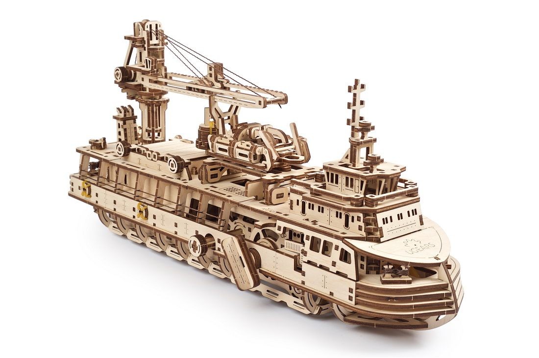 U-Gears Onderzoeksschip / Research Vessel mechanisch houten bouwpakket