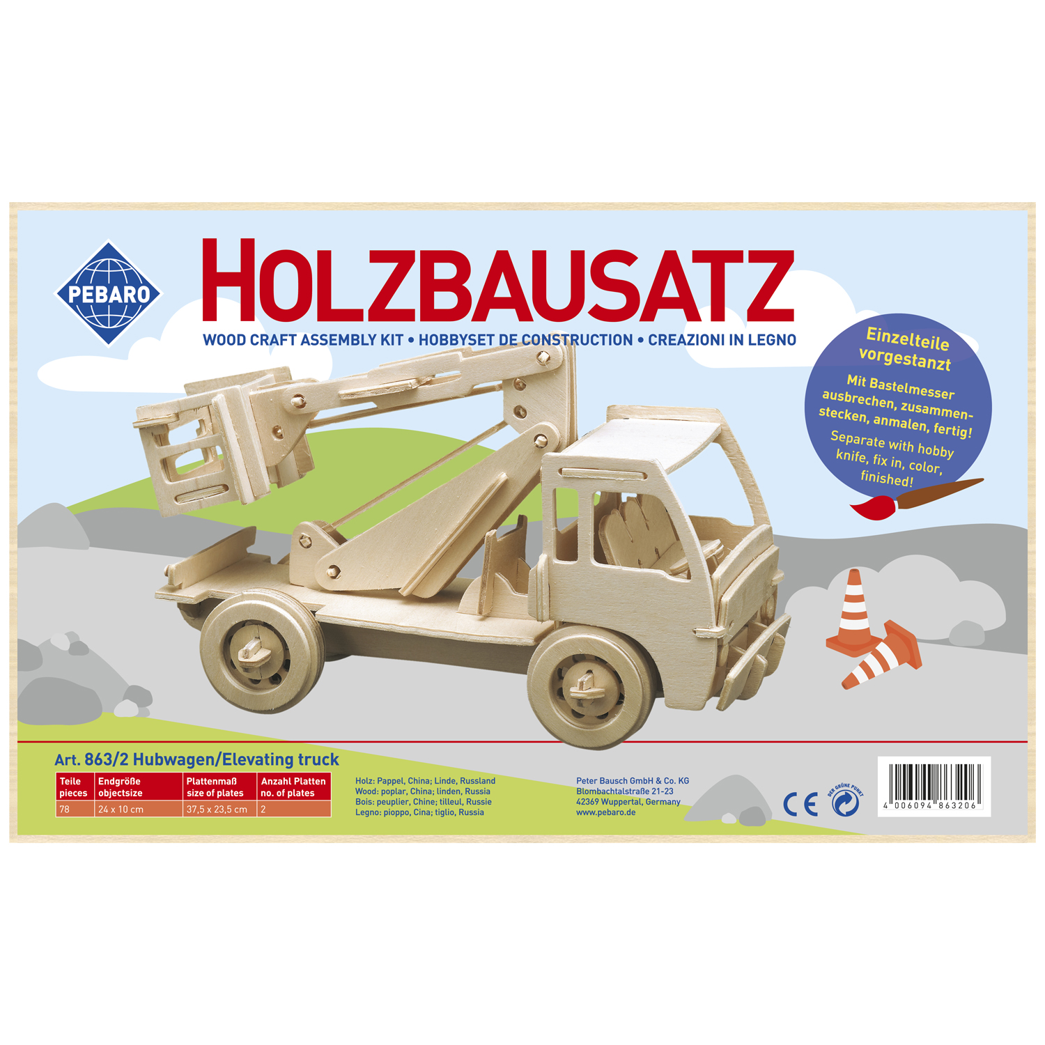 Pebaro Houten Bouwset Hoogwerker