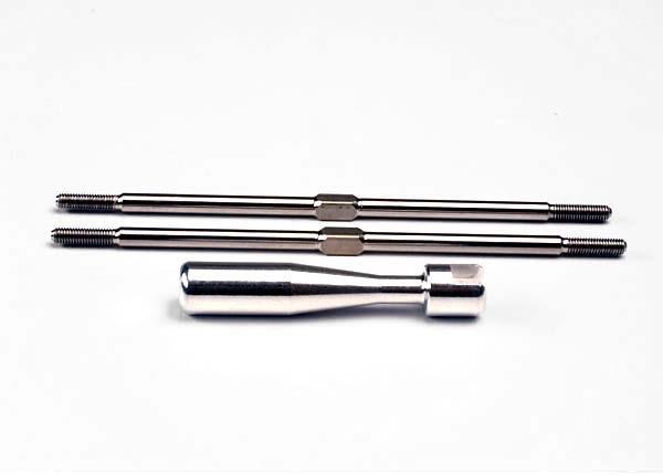 Traxxas Turnbuckles titanium 105mm (2)/ billet aluminum wrench