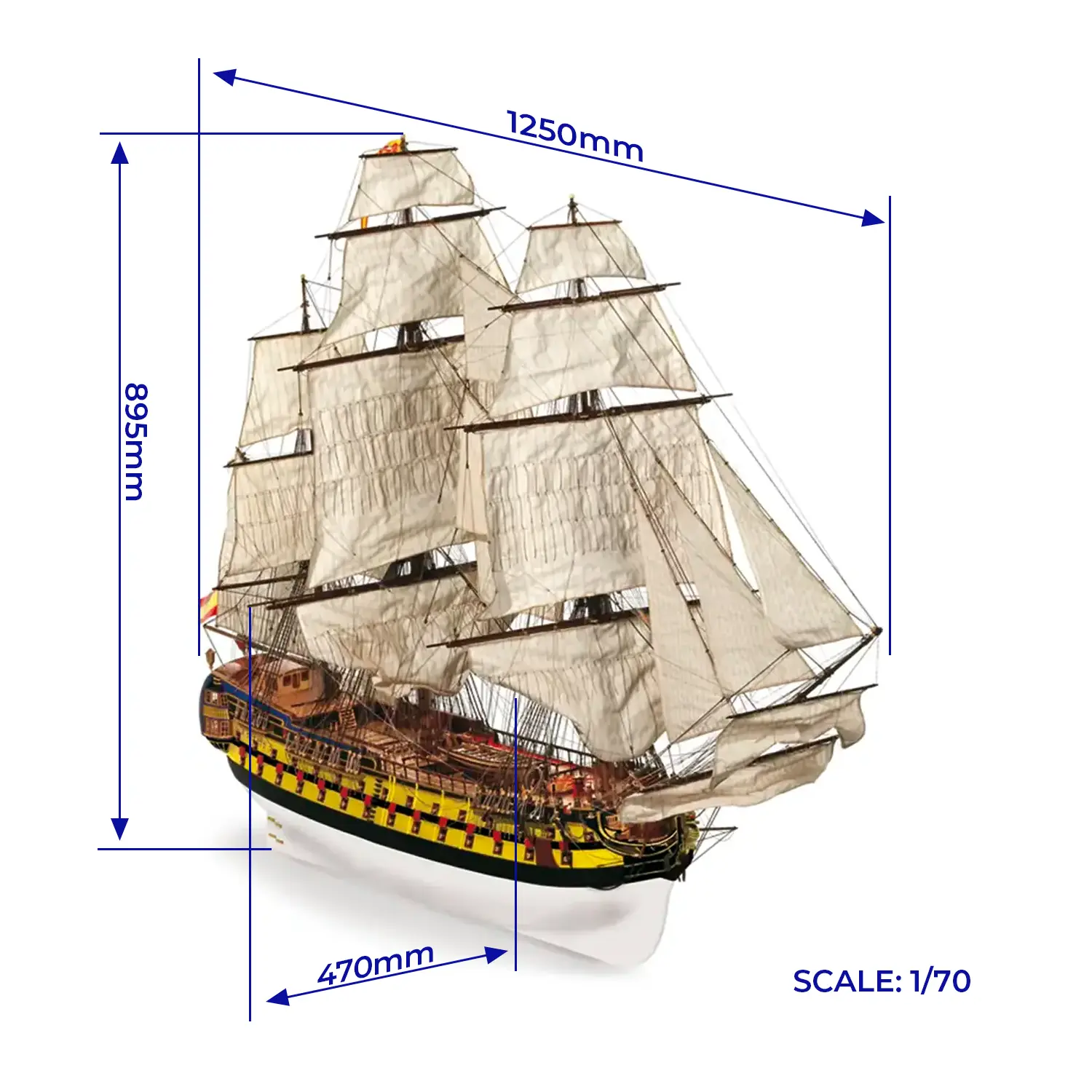 Occre San Ildefonso Houten Scheepsmodel 1/70
