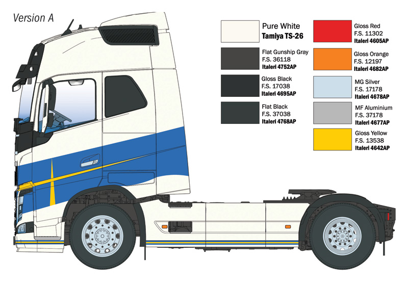 Italeri Volvo FH16 750 Medium Roof 1/24