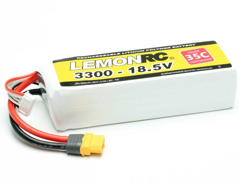Lemon RC LiPo Accu 18.5 Volt 3300mAh 35C XH/XT60