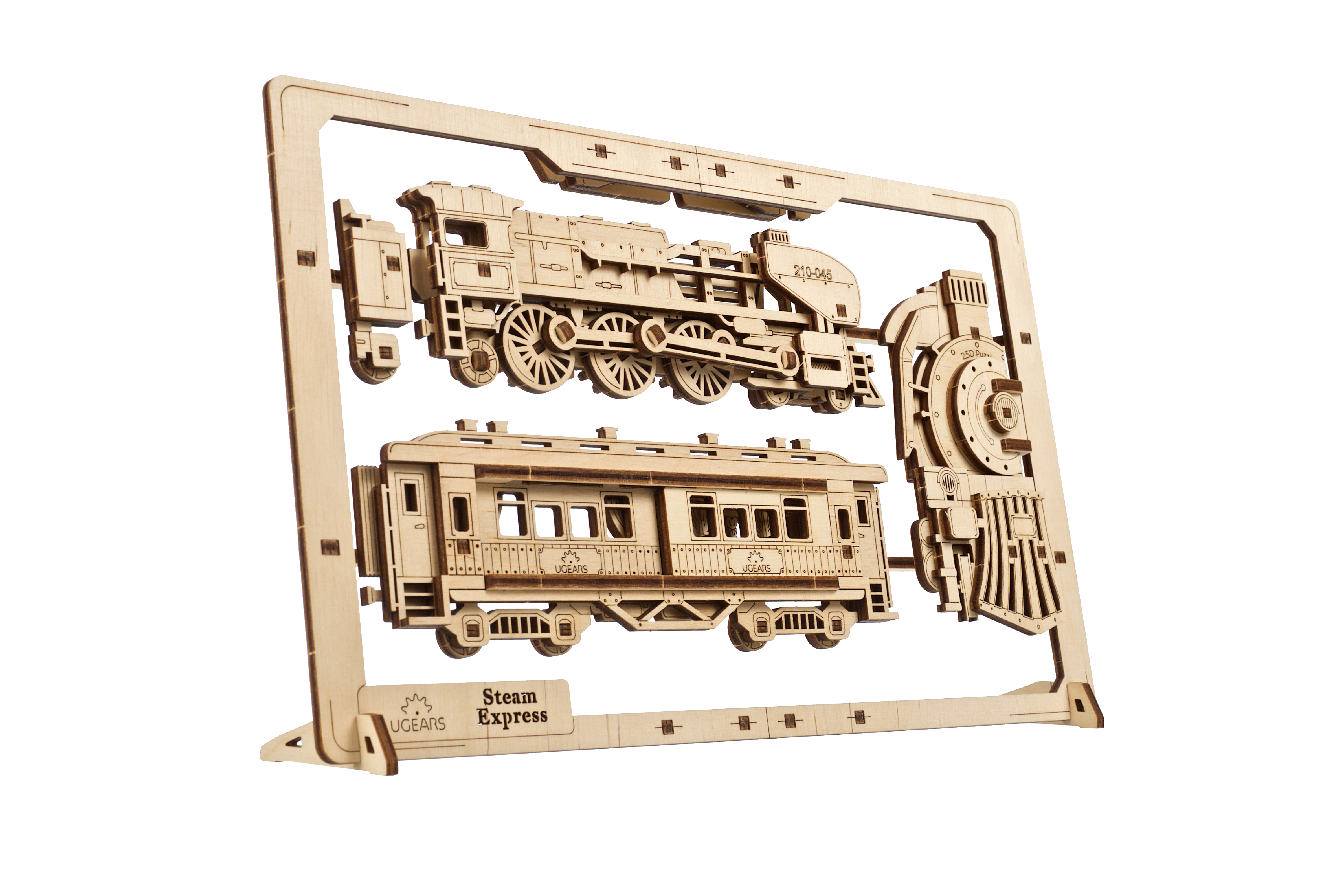U-Gears 2.5D Puzzle Steam Express mechanisch houten bouwpakket