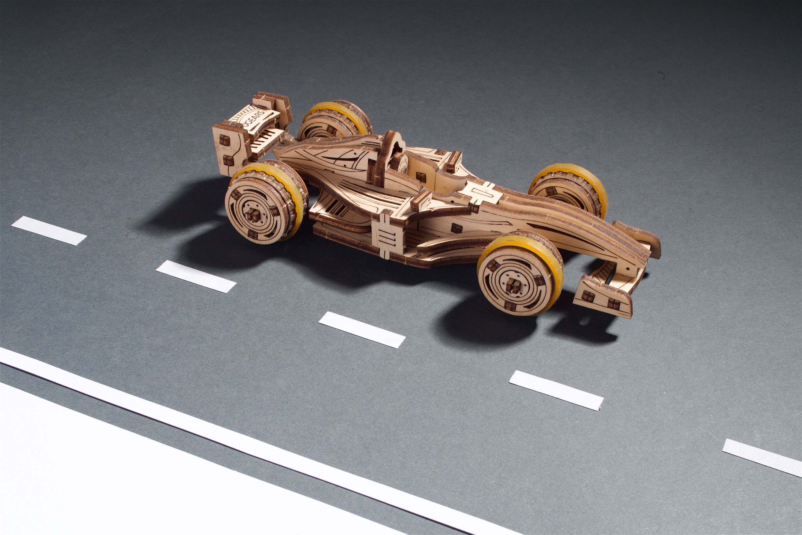 U-Gears Compact Racer mechanisch houten bouwpakket