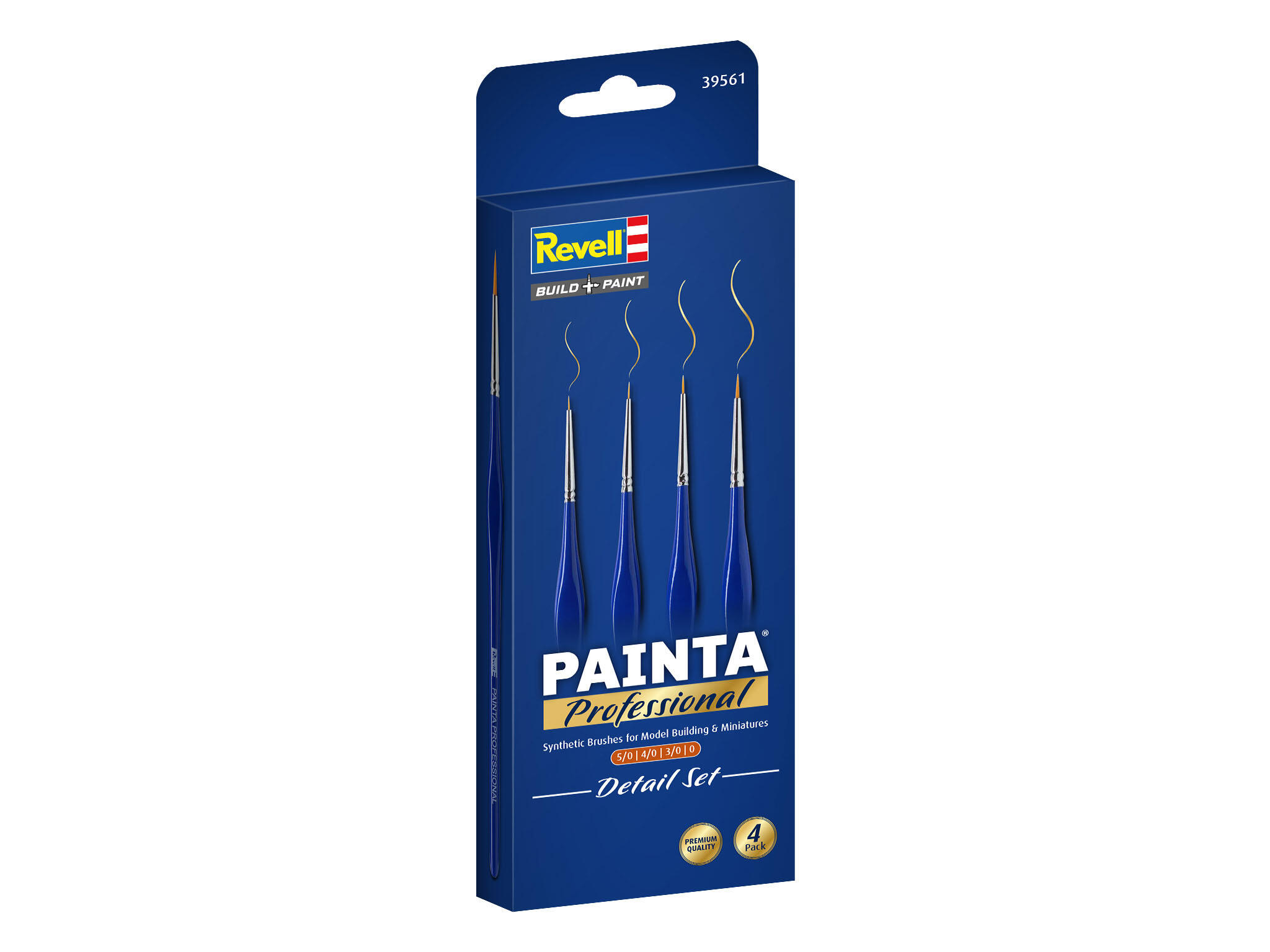 Revell PAINTA Professional Detail Set / 4 Pack Synthetische penselen, maat 5/0, 4/0, 3/0, 0