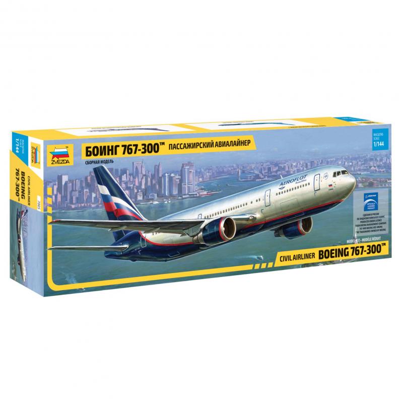 Zvezda Civil airliner Boeing 767-300 1/144