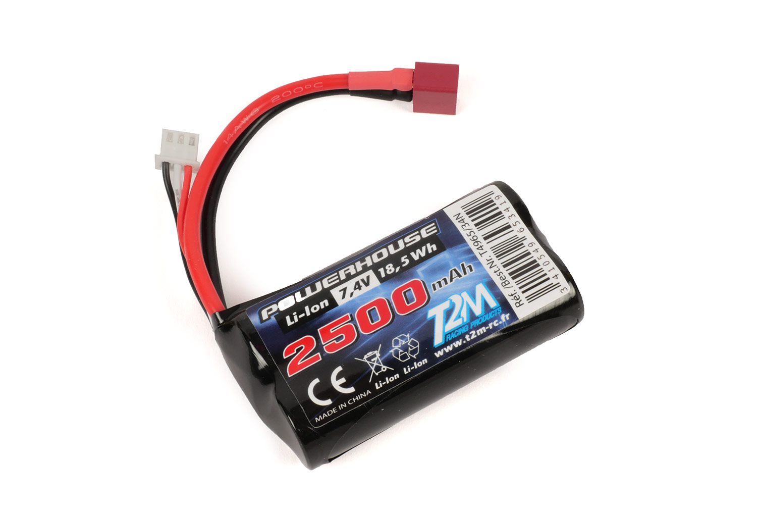 T2M 7.4 Volt 2500mAh Li-Ion Accu voor Pirate Stormer, Blazer en Buster