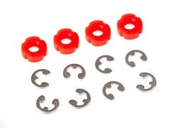 Traxxas Piston Damper (red) (4)/ E-Clips (8)