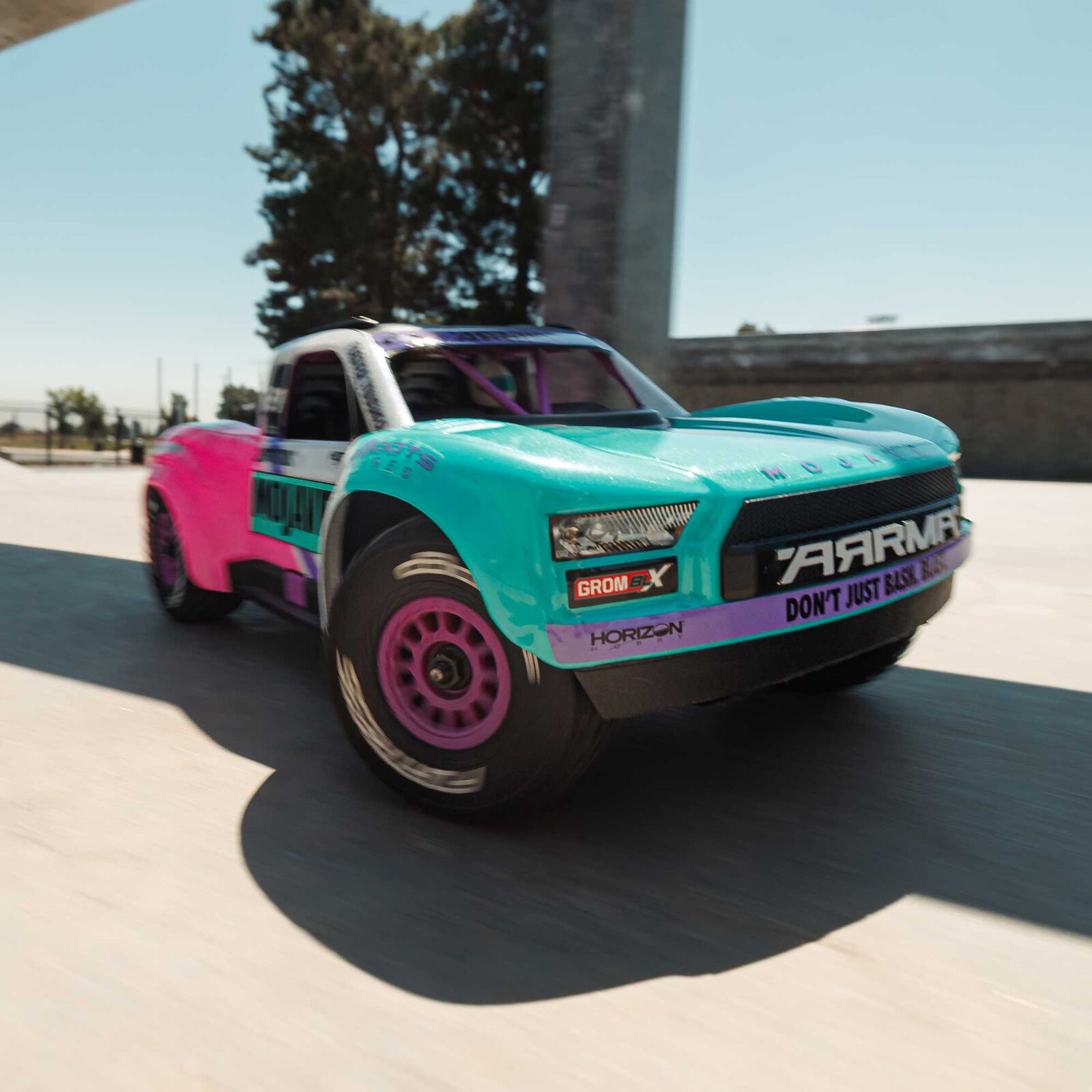 Arrma Mojave Grom 223S DSC 4X4 RTR Brushless Desert Truck, Teal (Battery & Charger Included) 1/16