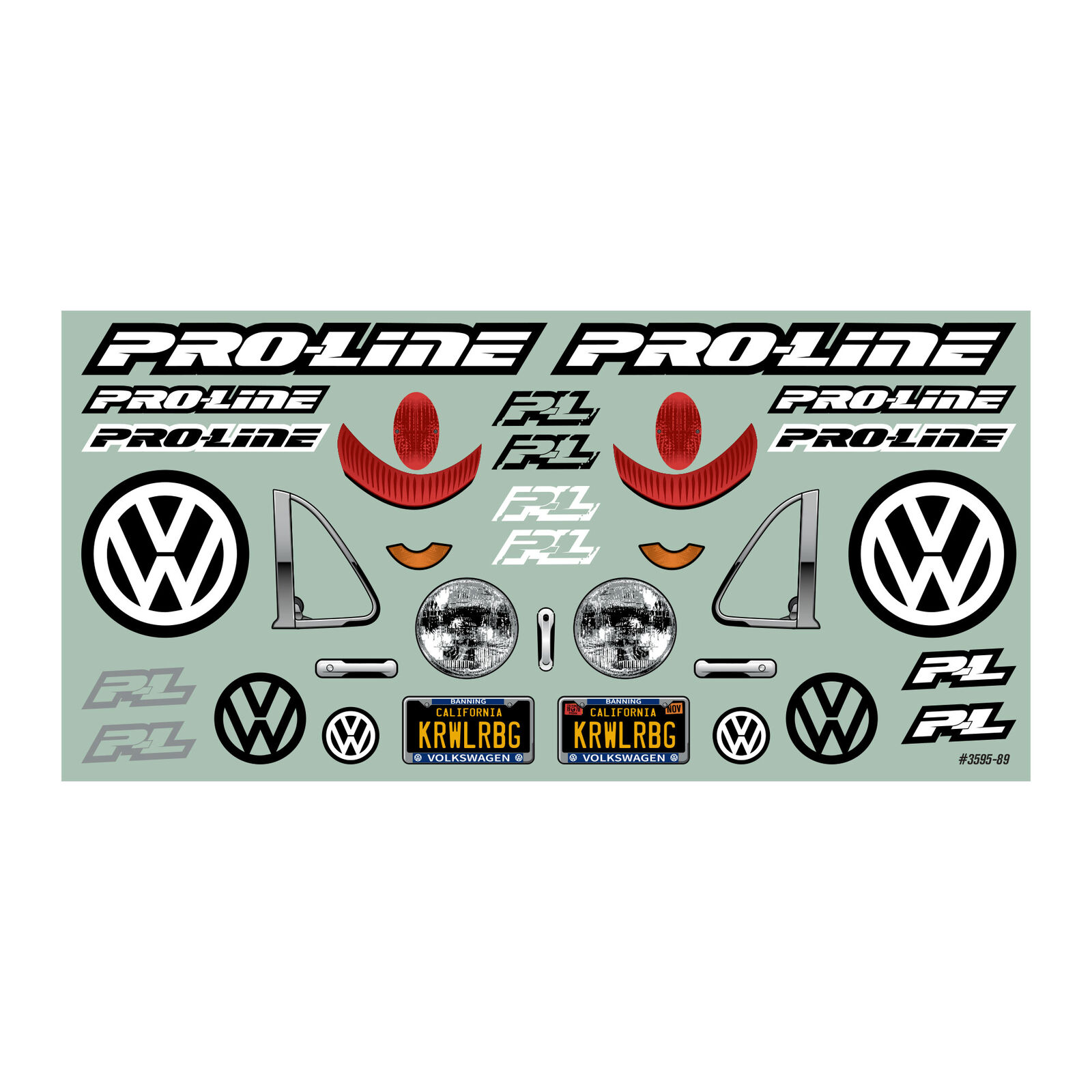 Proline Volkswagen Beetle Clear Body for 313mm Wheelbase Crawlers 1/10