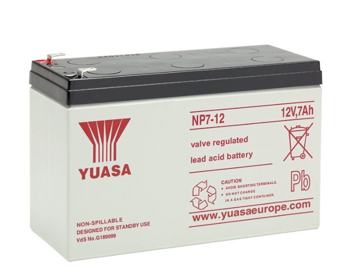 Yuasa 12 Volt 7 Ah Loodaccu ideaal voor Voerboten, Alarminstallaties, Kinderauto's etc.