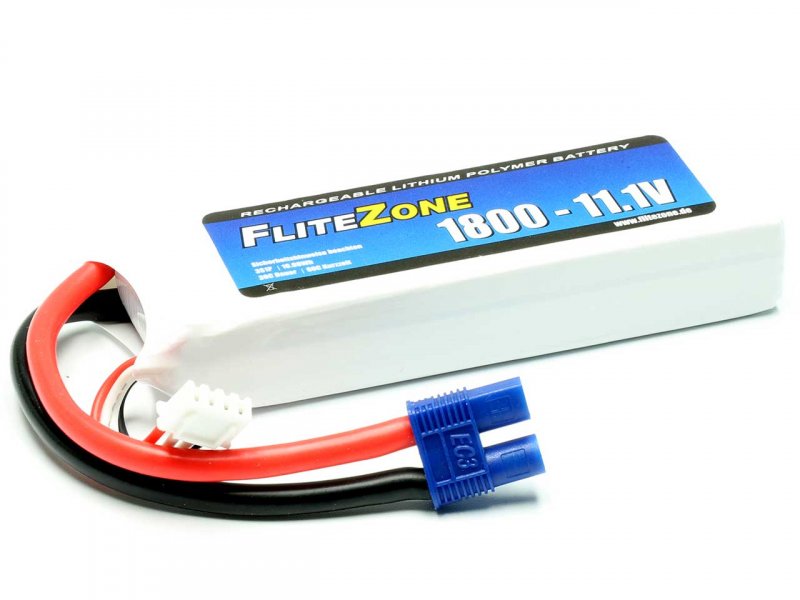 FliteZone 11.1 Volt 1800mAh LiPo Accu XH/EC3