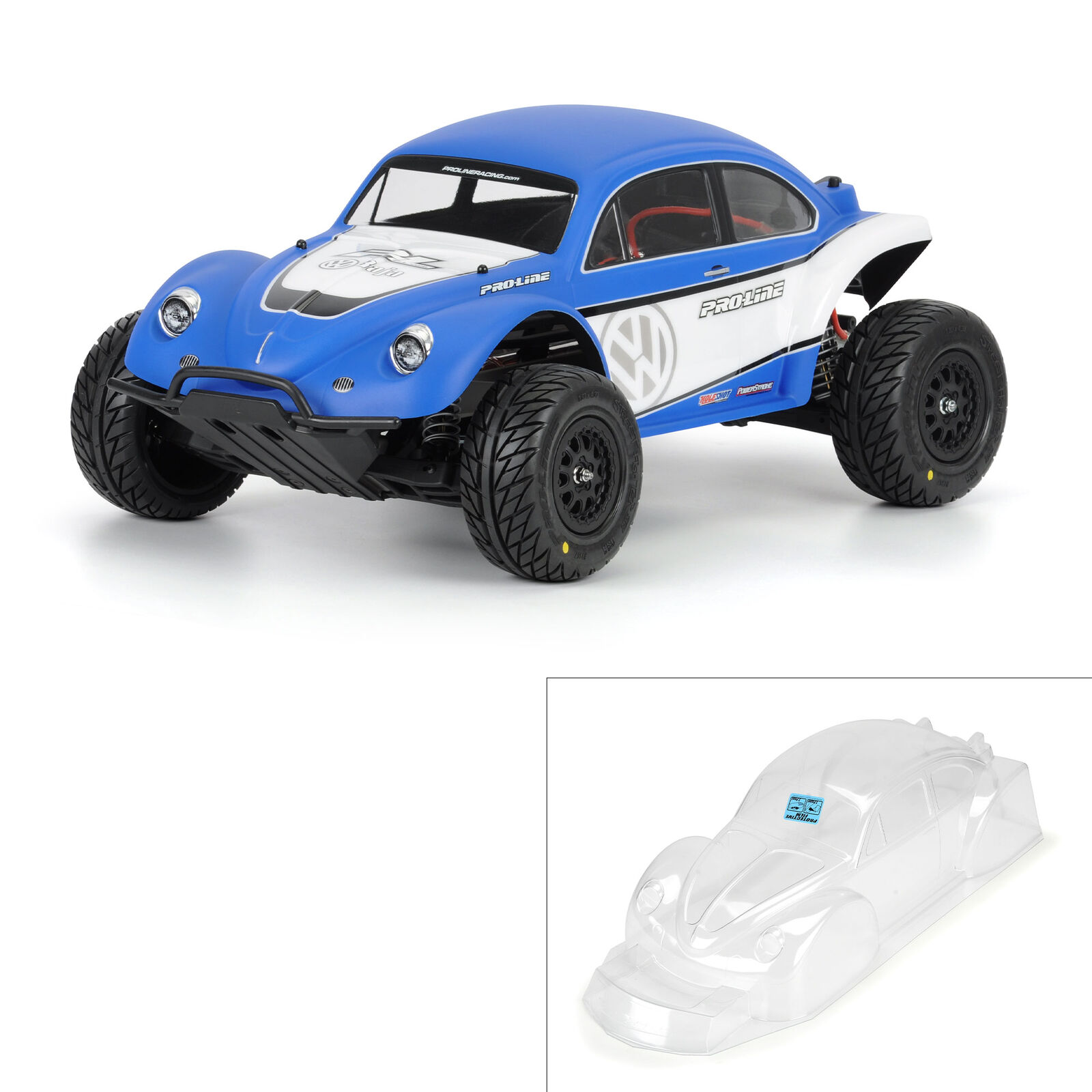 Proline Volkswagen Full Fender Baja Bug Clear Body for SCT 1/10