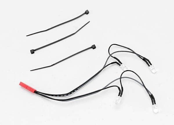 Traxxas LED lights, front harness (4 clear lights), Summit