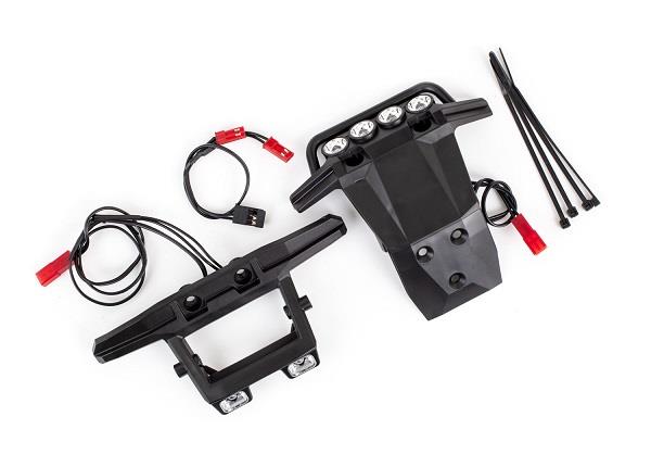 Traxxas LED light set complete (includes front and rear bumpers with LED light bar rear LED harness & BEC Y-harness) (fits 4WD Rustler)