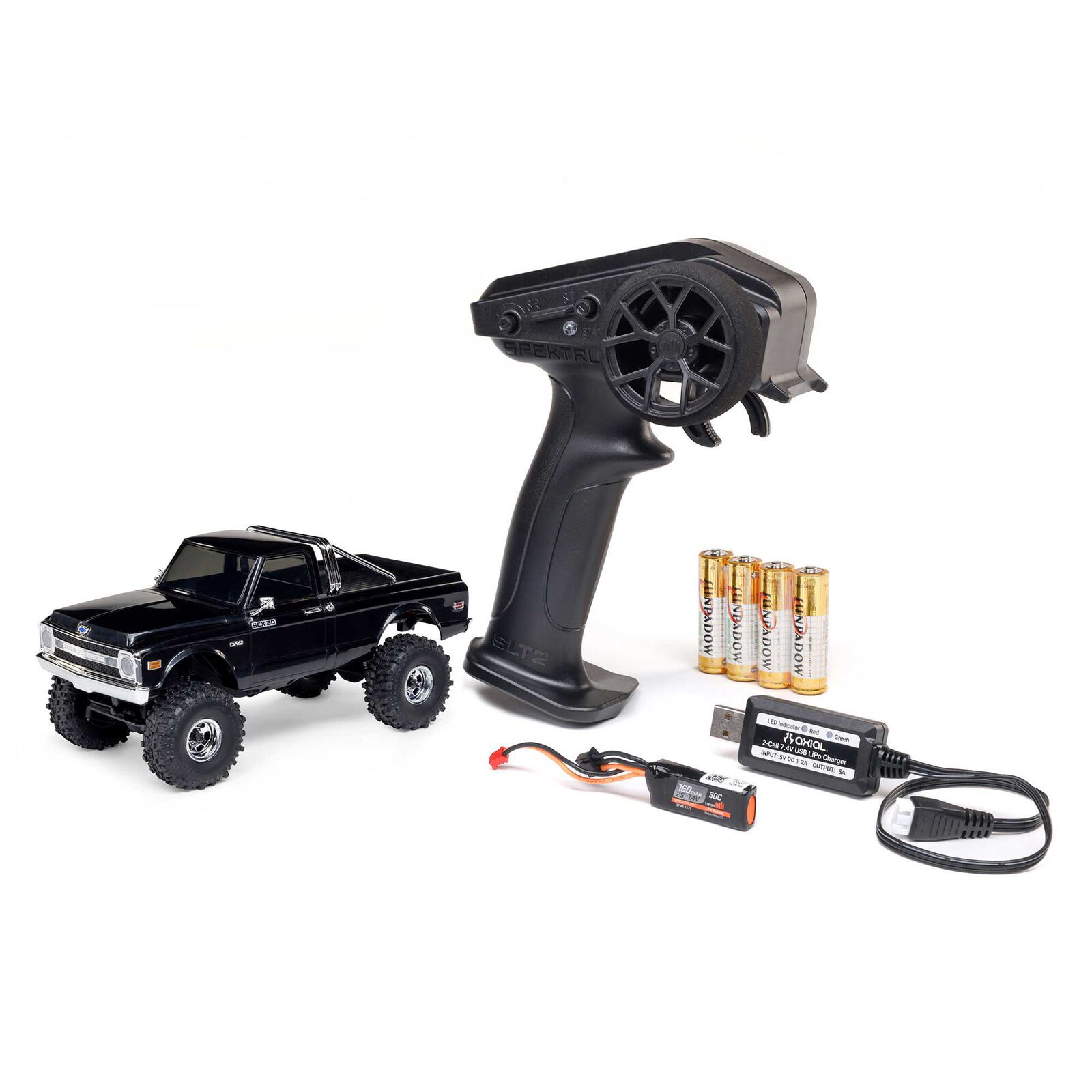 Axial SCX30 Chevrolet K10 4X4 RTR Brushed Rock Crawler (Battery & Charger Included), Black 1/30