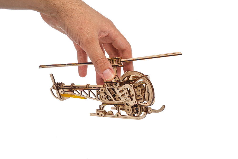 U-Gears  SMART Mini Helikopter mechanisch houten bouwpakket