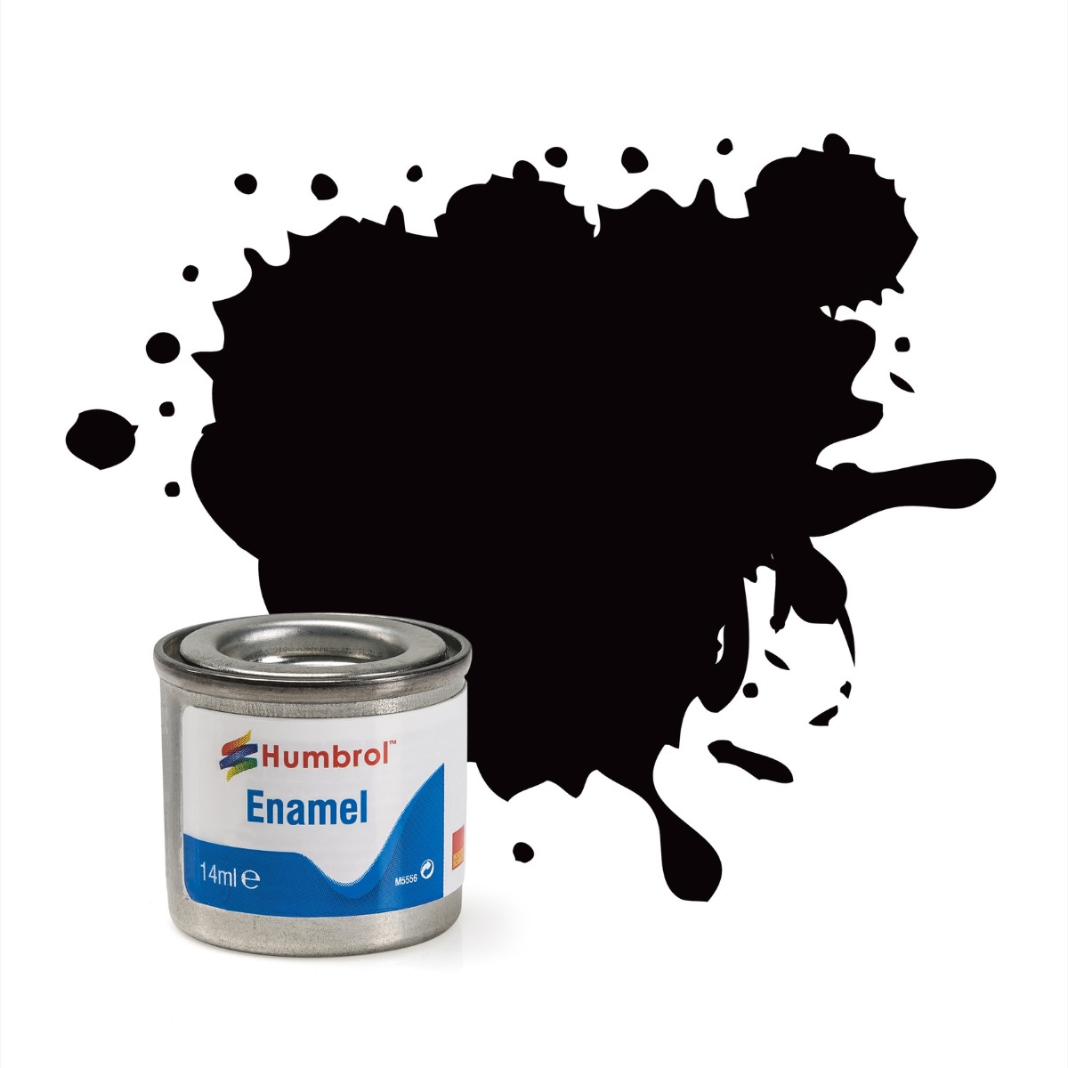 85 Coal Black enamel satin 14ml Humbrol