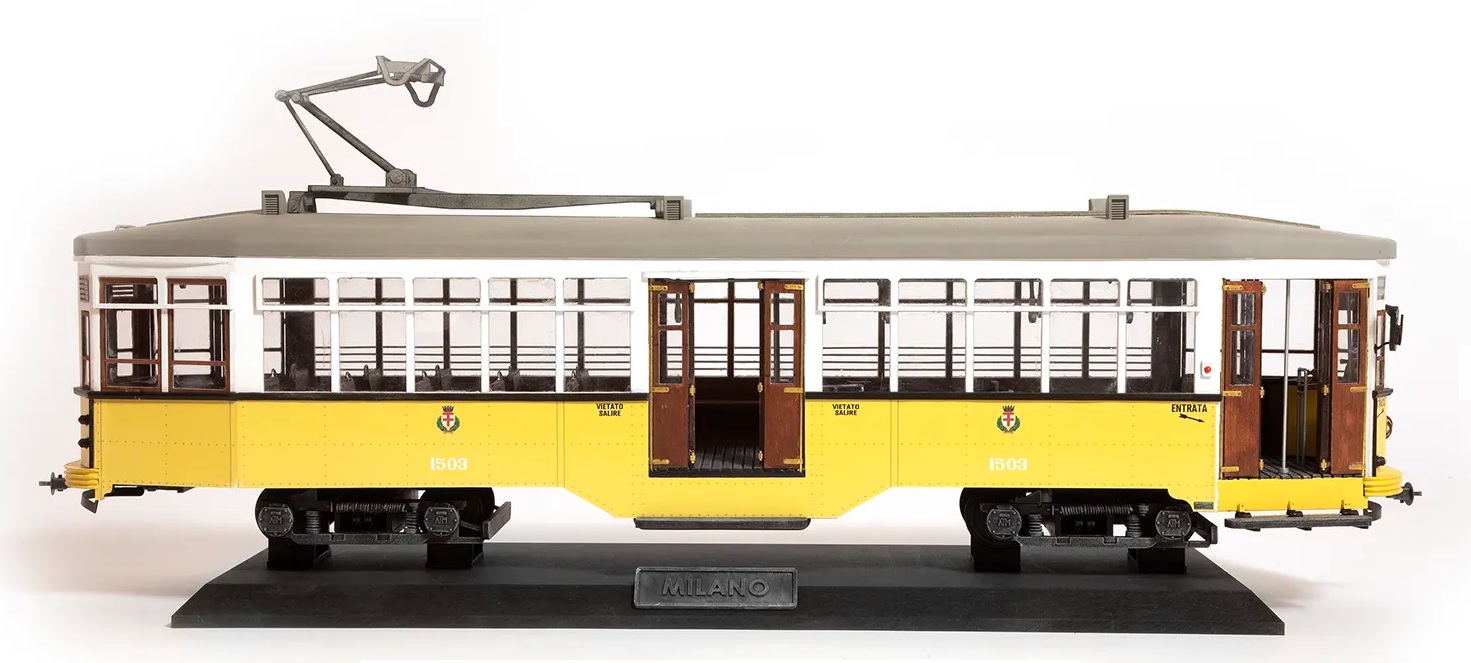 Occre Cablecar Milano Tramway Houten Bouwdoos 1/24
