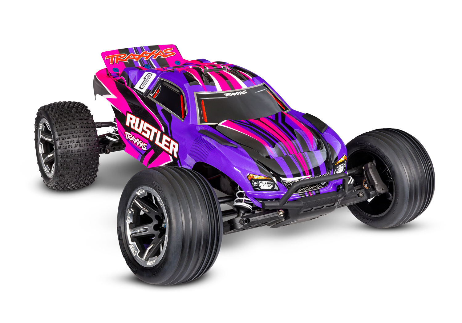 Traxxas Rustler HD TQ 2.4GHz RTR 2WD Stadium Truck 1/10 Pink
