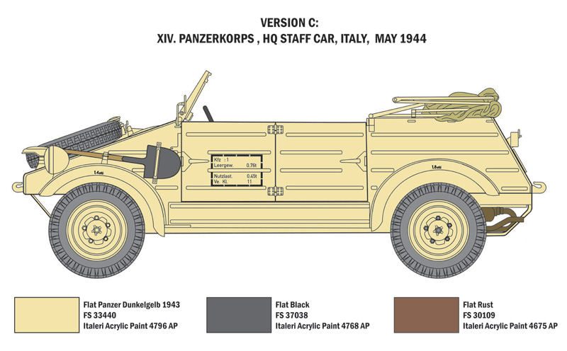 Italeri Kdf. 1 Typ 82 Kübelwagen 1/9
