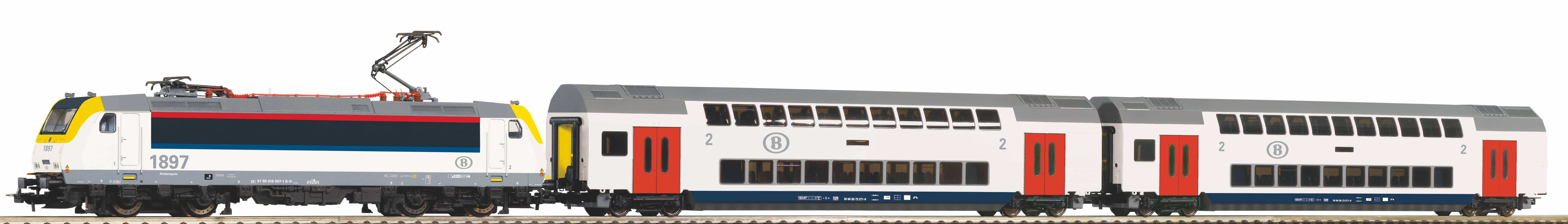 PIKO Digitale Startset SmartControl WLAN set Personentrein 186 SNCB Intercity met 2 Personenrijtuigen H0