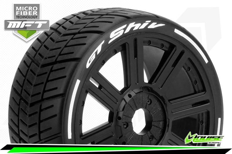 Louise RC GT-SHIV MFT 1/8 Buggy Tire Set Mounted Super Soft Spokacke Wheels Hex 17mm (2)