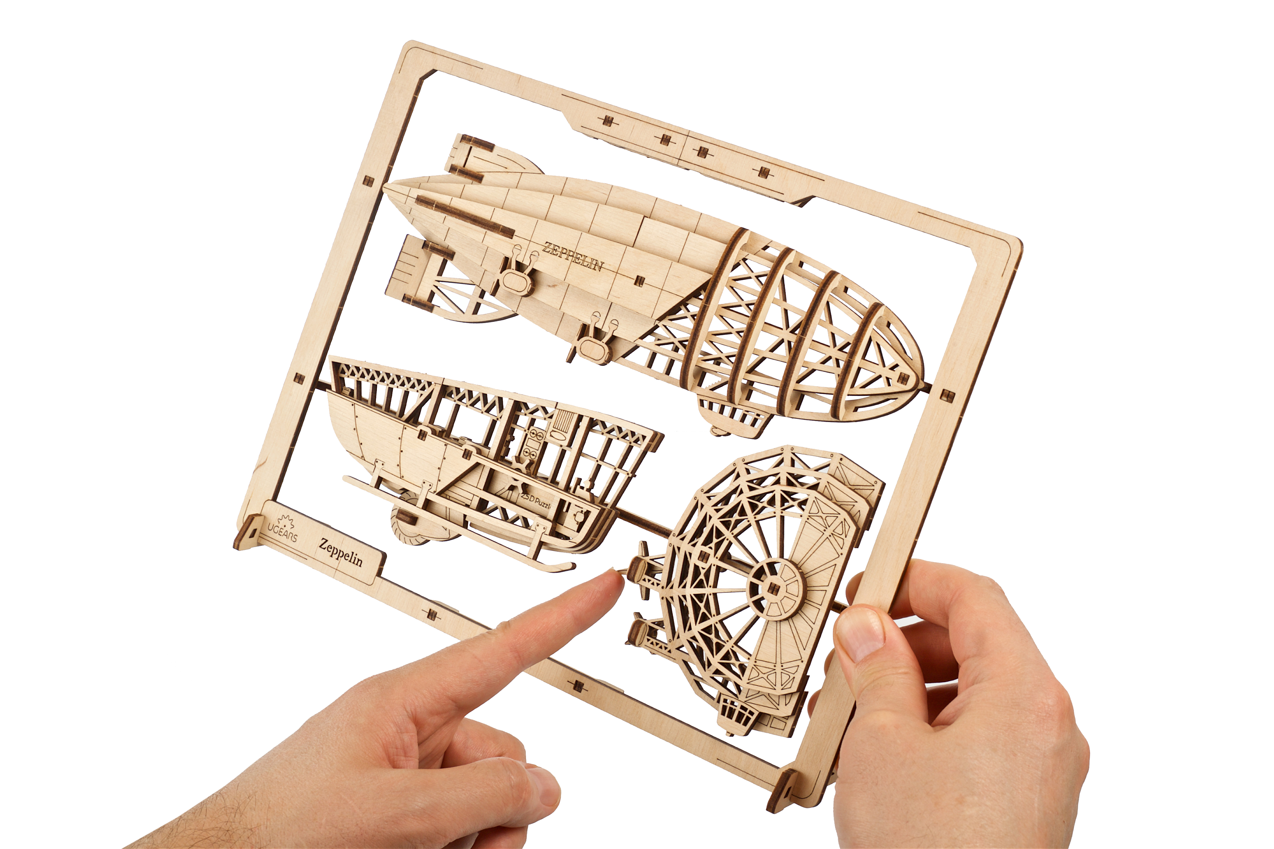 U-Gears 2.5D Puzzle Zeppelin mechanisch houten bouwpakket