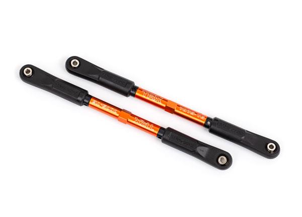 Traxxas Camber links rear Sledge (TUBES orange-anodized 7075-T6 aluminum stronger than titanium) (144mm) (2)/ rod ends assembled with steel hollow balls (4)/ aluminum wrench 8mm (1)
