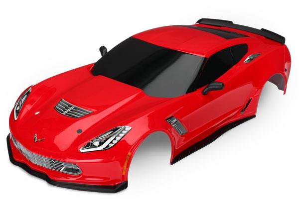 Traxxas Body Chevrolet Corvette Z06 red (painted decals applied)