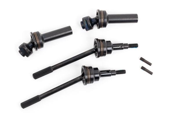 Traxxas Driveshafts front extreme heavy duty steel-spline constant-velocity with 6mm stub axles (complete assembly) (2) (for use with #9080 upgrade kit)