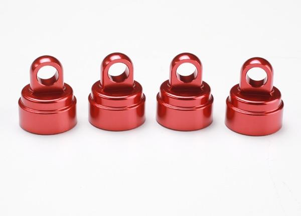 Traxxas Shock Caps Aluminium Red Anodized (4)