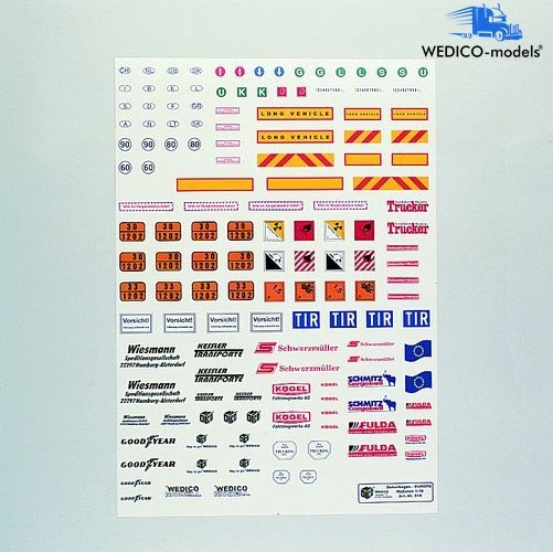 WEDICO Truck & Trailer Stickerset EUROPA