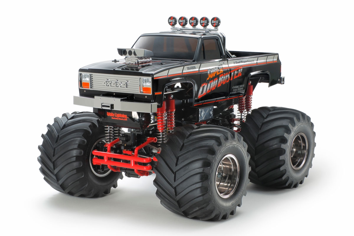 Tamiya Super Clod Buster "Black Edition" Monster Truck 4-Wheel Steering & 4WD Kit 1/10