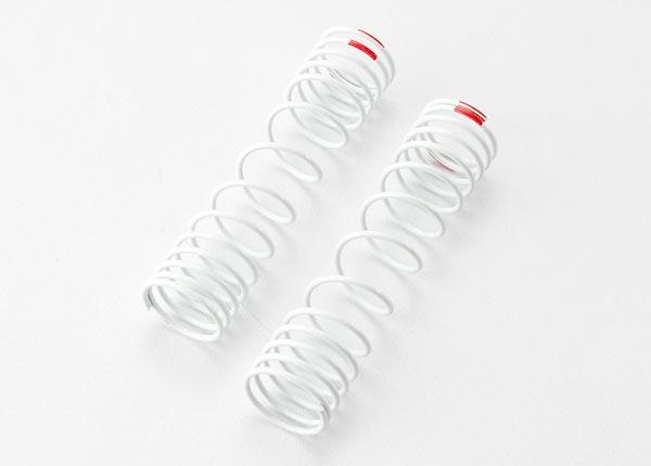 Traxxas Springs, rear (white) (progressive rate) (2) (for Slash big bore shocks)
